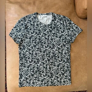 Sandro Paris Men’s Black And White Short Sleeve Tee Size Large